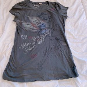 Disney Tinkerbell T-Shirt. Dark Grey. Size large.